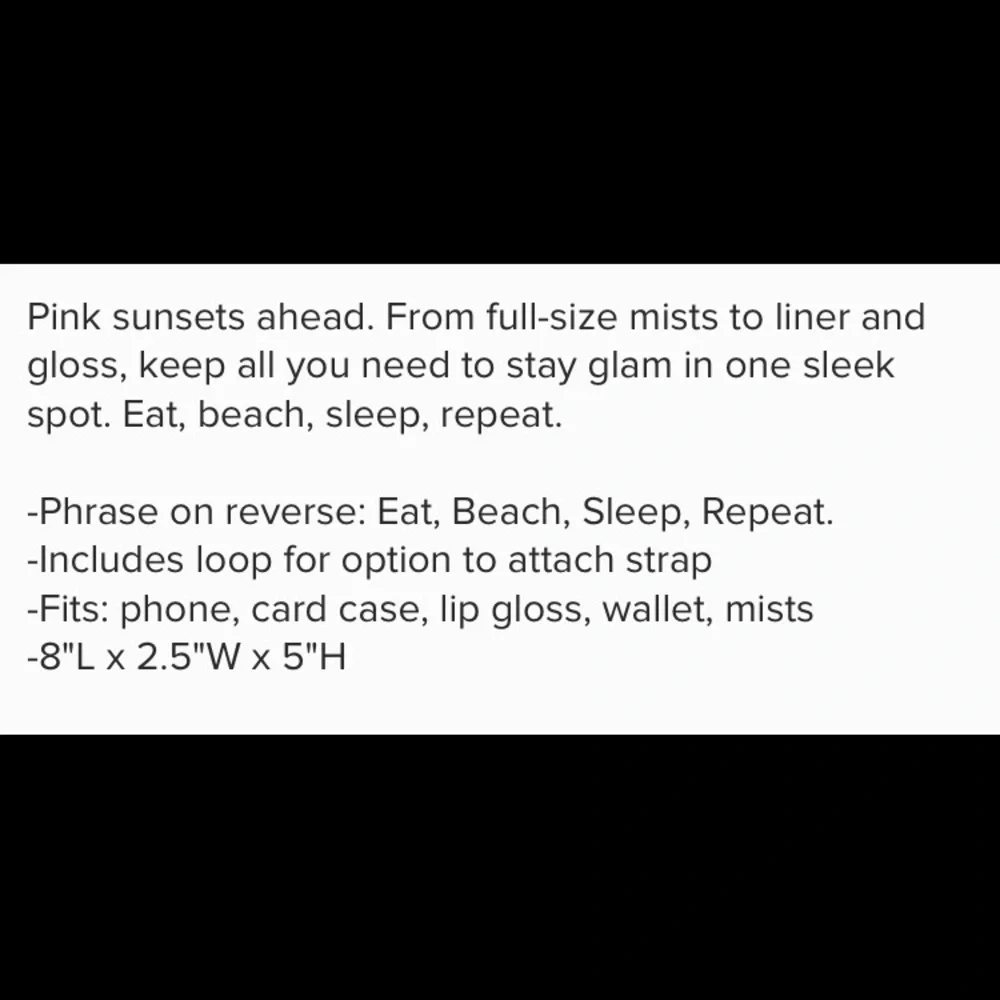 Victoria’s Secret Graphic Tease Cosmetic Bag - Picture 4 of 5